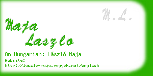 maja laszlo business card