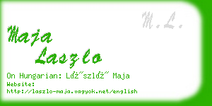 maja laszlo business card